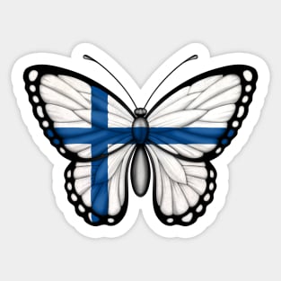 Finnish Flag Butterfly Sticker